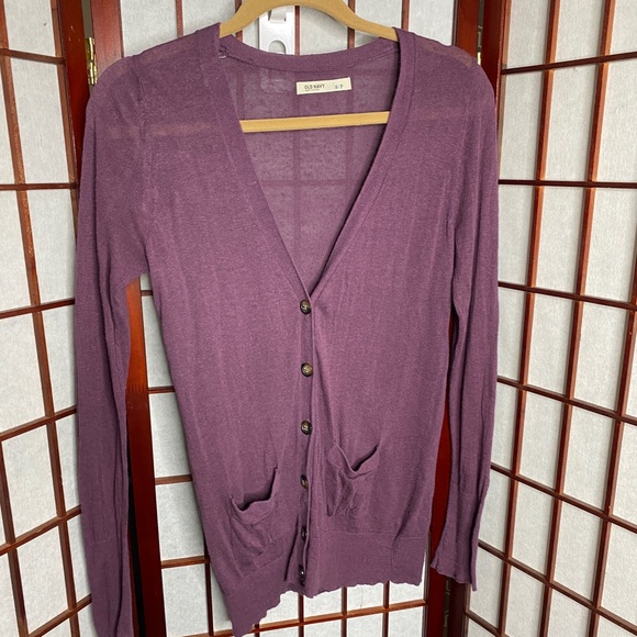 purple boyfriend cardigan